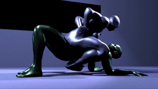 Robot and Slime Girl Fuck